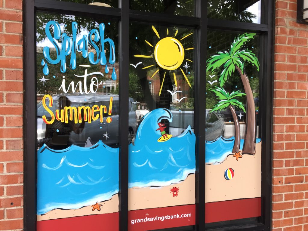 GSB Fayetteville's Awesome Window Art - Grand Savings Bank