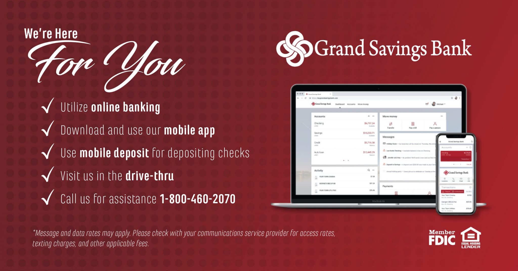 grand savings bank customer service
